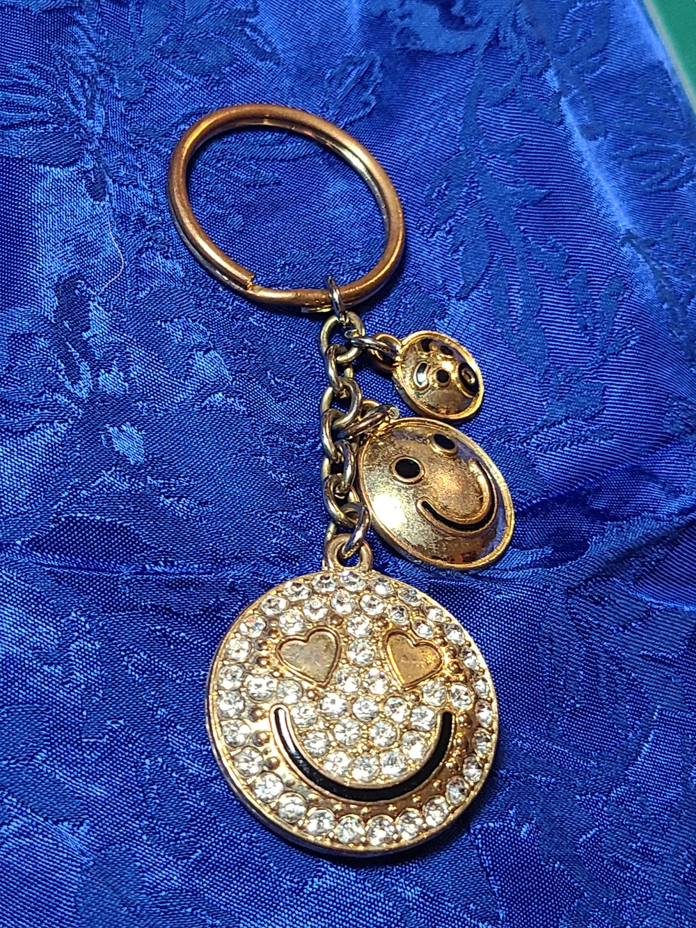 Crystal Smiley Face Keychain - Women Accessories
